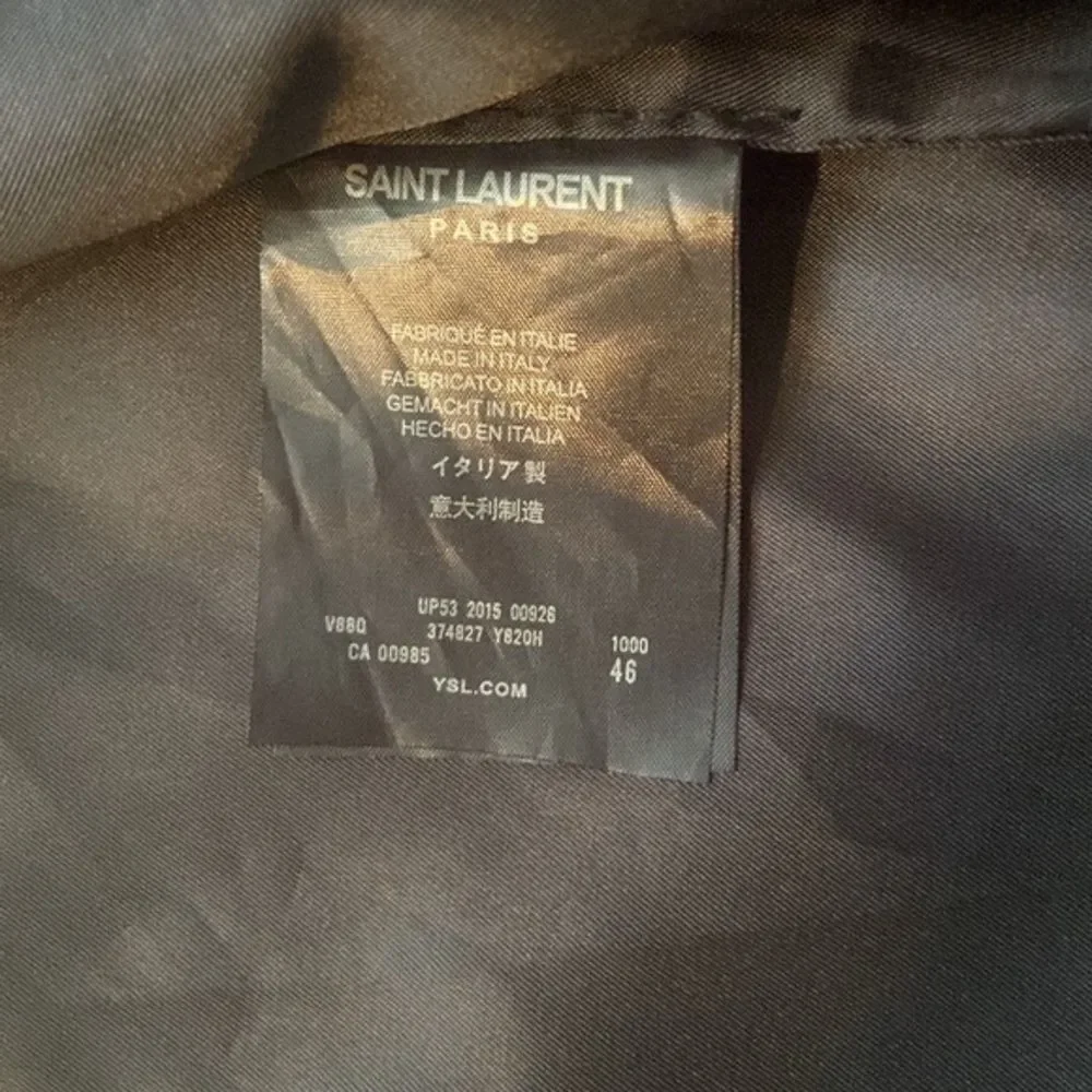 Saint LAURENT Runway Palm Tree Satin Bomber Jacket - Picture 9 of 13